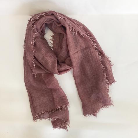 LIGHT WOOL SCARF IN CHERRY MELANGED COLOR