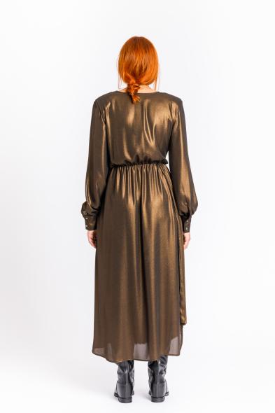 RA.ME - BRONZE PLEATED CROSS DRESS - photo 2