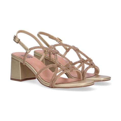 BIBI LOU - ALESSANDRA GOLD SLINGBACK HEEL SANDAL