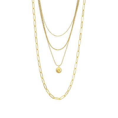 DANSK SMYKKEKUNST-  GOLD FOUR WIRE CHAIN NECKLACE