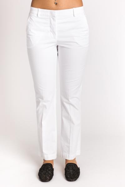 PT TORINO -  WHITE COTTON TRUMPET PANTS