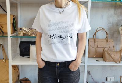 F.Y.F - T-SHIRT BIANCA OVER STORIA Y.S.L