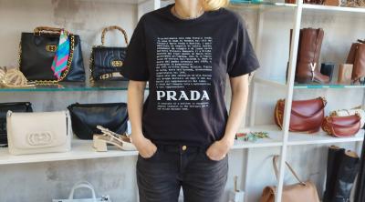 F.Y.F - T-SHIRT NERA OVER STORIA PRADA