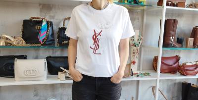 F.Y.F - T-SHIRT BIANCA OVER Y.S.L FIGURINO