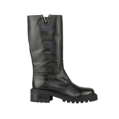 VIA ROMA 15 - BLACK V  BIKER BOOT