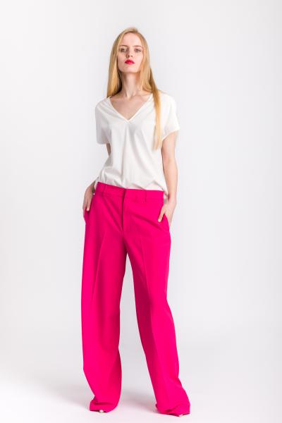 PT TORINO - PALAZZO CADY LORENZA FUCHSIA TROUSERS