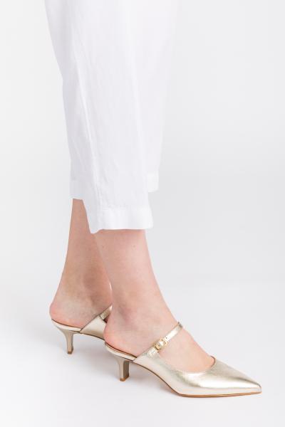 MONDIE' - GOLD NAPPA HEEL SABOT