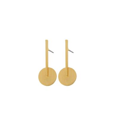 DANSK SMYKKEKUNST- THEIA FLAT GOLD LOLLIPOP EARRINGS