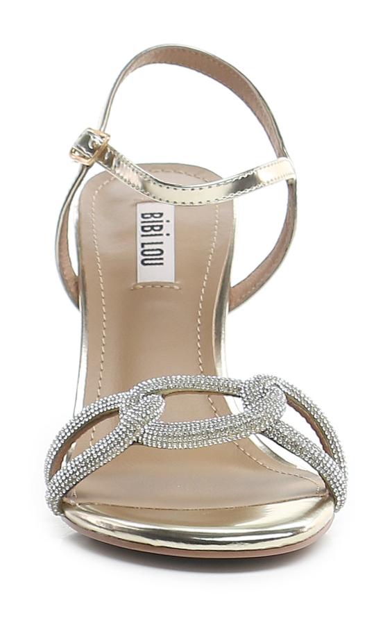 BIBI LOU - SANDAL PLATINUM HEEL AND STRASS - photo 2