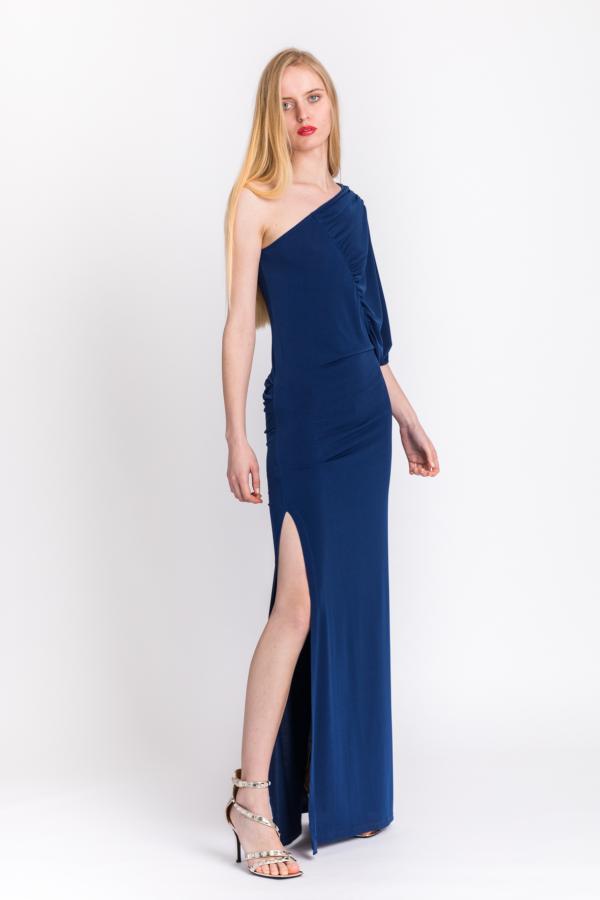 SO ALLURE - LONG BLUE ONE-SHOULDER DRESS - photo 5