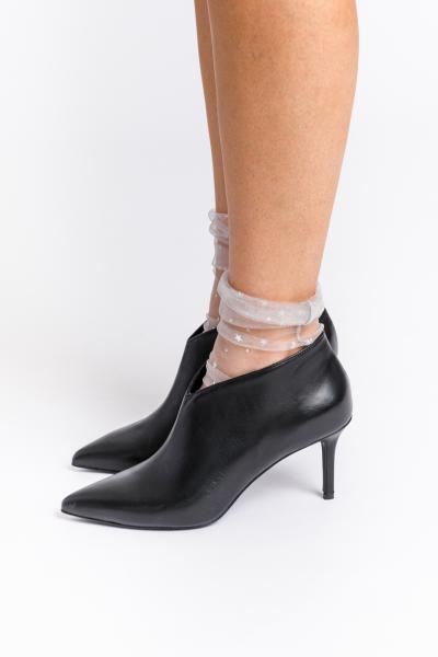 MONDIE' - BLACK LEATHER ANKLE BOOT