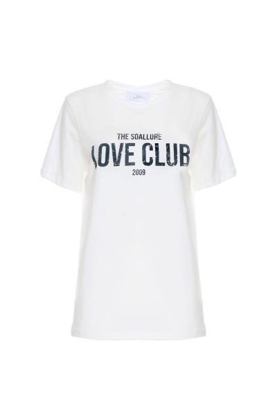 SO ALLURE - LOVE CLUB WHITE T-SHIRT