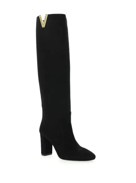 VIA ROMA 15 - BLACK V GOLD HIGH SUEDE BOOTS - photo 5