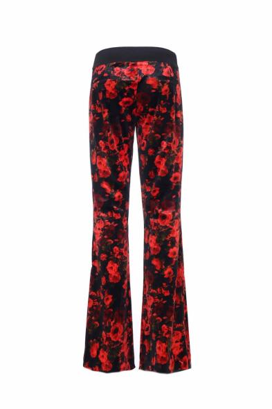 SO ALLURE - PALAZZO TROUSERS IN FLORAL PATTERN VELVET - photo 1