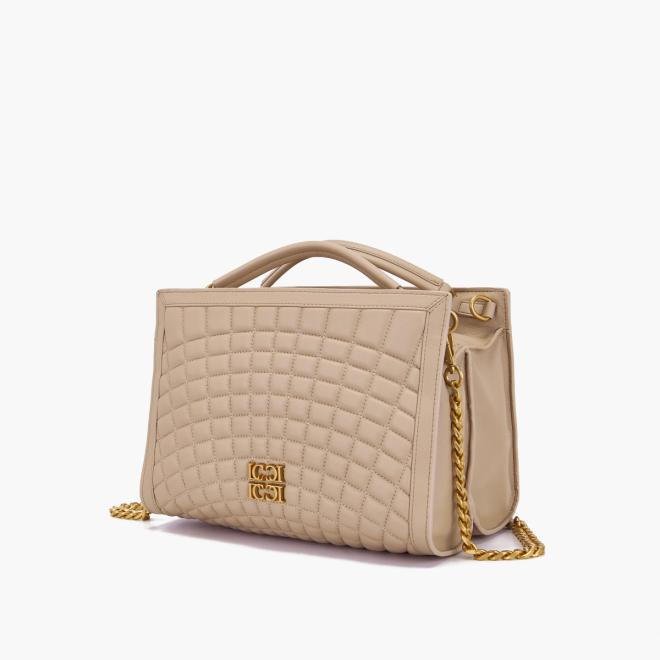 LA CARRIE - BEIGE TIDE QUILTED SHOPPING BAG - photo 1