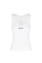 SO ALLURE - WHITE RIBBED TANK TOP WITH LOGO